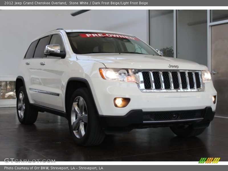 Stone White / Dark Frost Beige/Light Frost Beige 2012 Jeep Grand Cherokee Overland