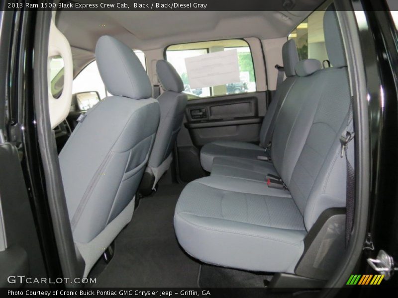 Rear Seat of 2013 1500 Black Express Crew Cab
