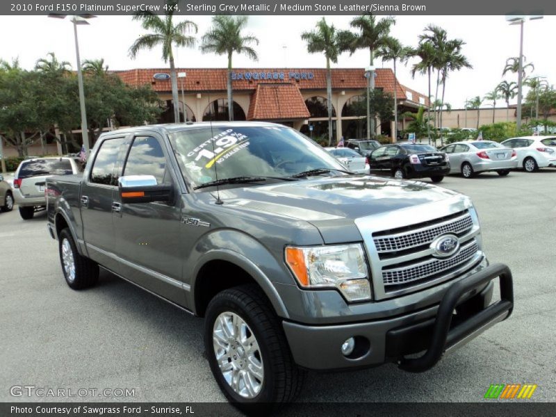 Sterling Grey Metallic / Medium Stone Leather/Sienna Brown 2010 Ford F150 Platinum SuperCrew 4x4