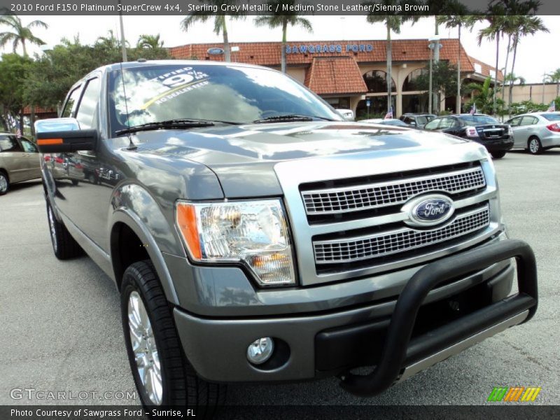 Sterling Grey Metallic / Medium Stone Leather/Sienna Brown 2010 Ford F150 Platinum SuperCrew 4x4