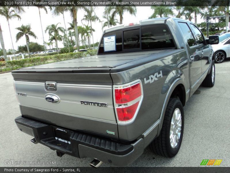 Sterling Grey Metallic / Medium Stone Leather/Sienna Brown 2010 Ford F150 Platinum SuperCrew 4x4