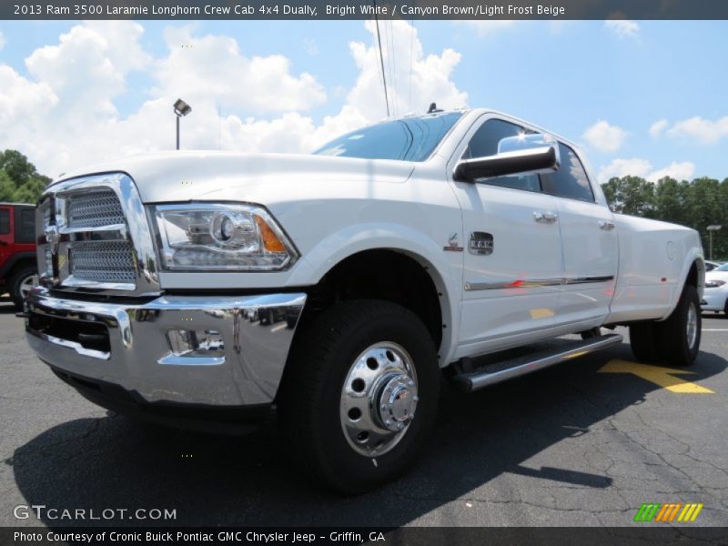 Front 3/4 View of 2013 3500 Laramie Longhorn Crew Cab 4x4 Dually