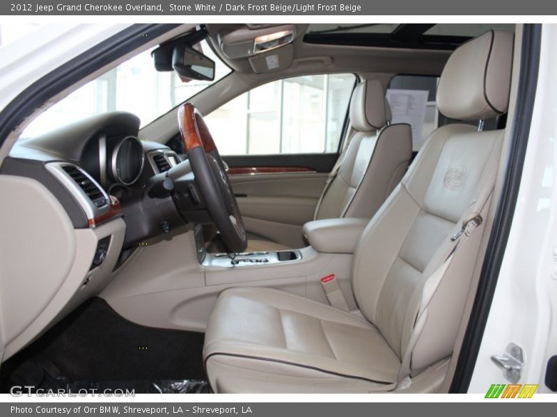 Stone White / Dark Frost Beige/Light Frost Beige 2012 Jeep Grand Cherokee Overland