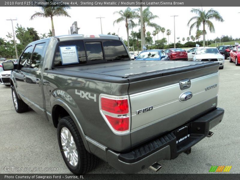 Sterling Grey Metallic / Medium Stone Leather/Sienna Brown 2010 Ford F150 Platinum SuperCrew 4x4