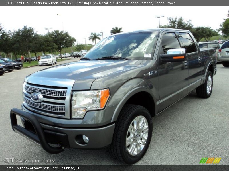 Sterling Grey Metallic / Medium Stone Leather/Sienna Brown 2010 Ford F150 Platinum SuperCrew 4x4