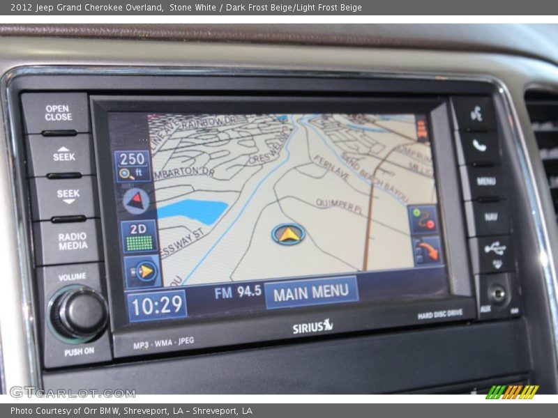 Stone White / Dark Frost Beige/Light Frost Beige 2012 Jeep Grand Cherokee Overland