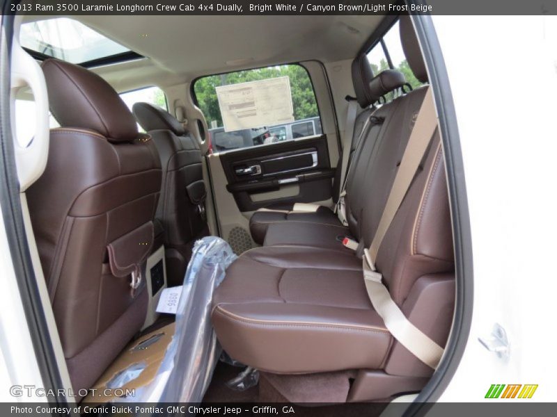 Rear Seat of 2013 3500 Laramie Longhorn Crew Cab 4x4 Dually