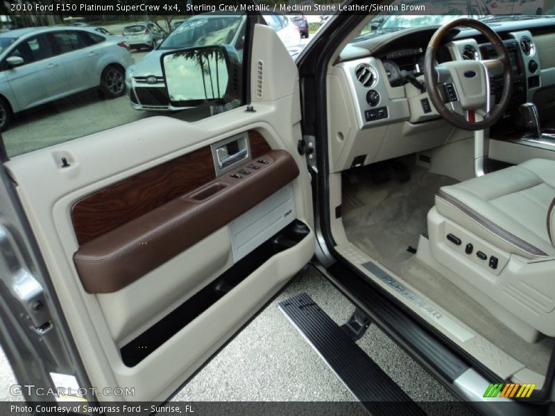 Sterling Grey Metallic / Medium Stone Leather/Sienna Brown 2010 Ford F150 Platinum SuperCrew 4x4