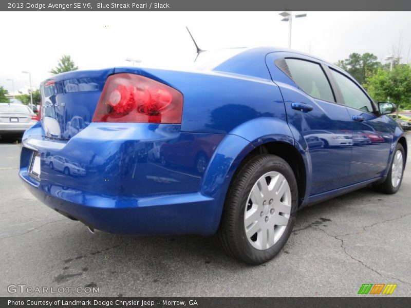 Blue Streak Pearl / Black 2013 Dodge Avenger SE V6