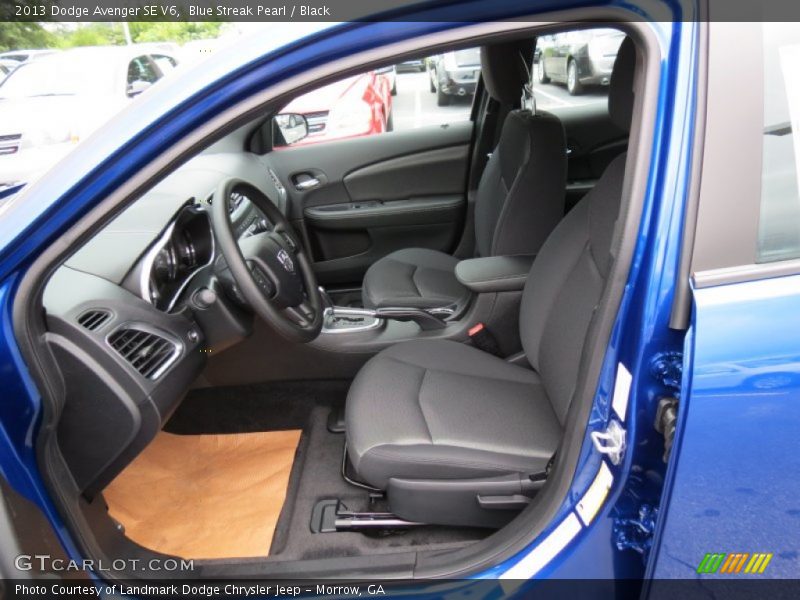 Blue Streak Pearl / Black 2013 Dodge Avenger SE V6