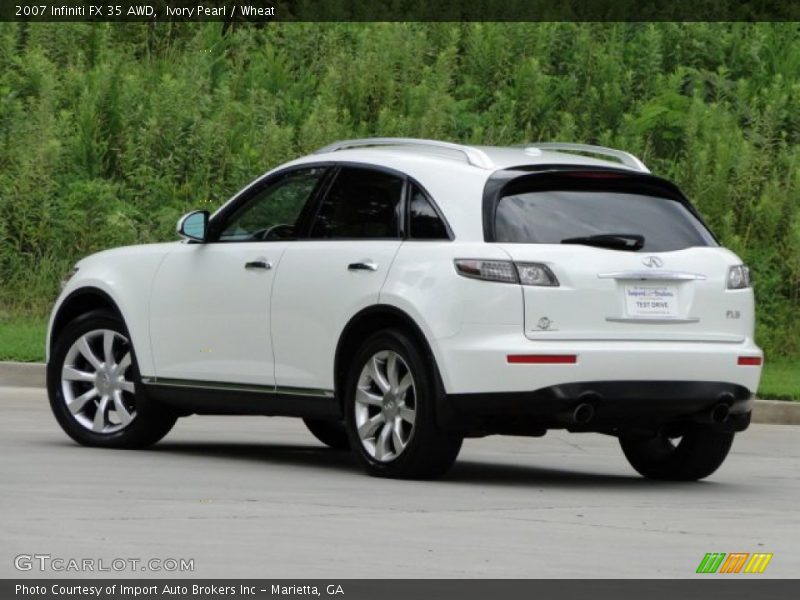 Ivory Pearl / Wheat 2007 Infiniti FX 35 AWD