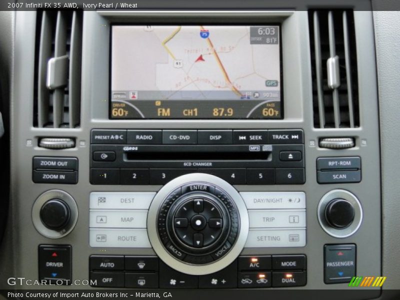 Navigation of 2007 FX 35 AWD