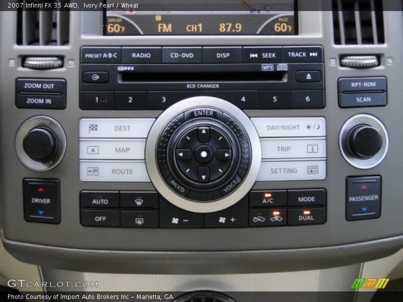 Controls of 2007 FX 35 AWD