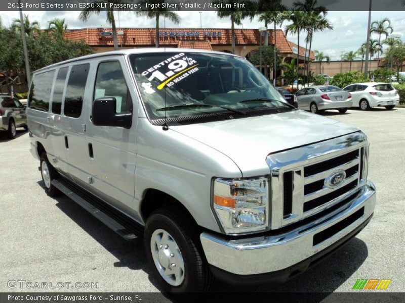 Ingot Silver Metallic / Medium Flint 2013 Ford E Series Van E350 XLT Passenger