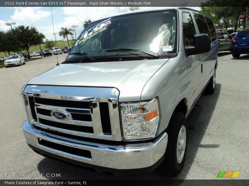 Ingot Silver Metallic / Medium Flint 2013 Ford E Series Van E350 XLT Passenger