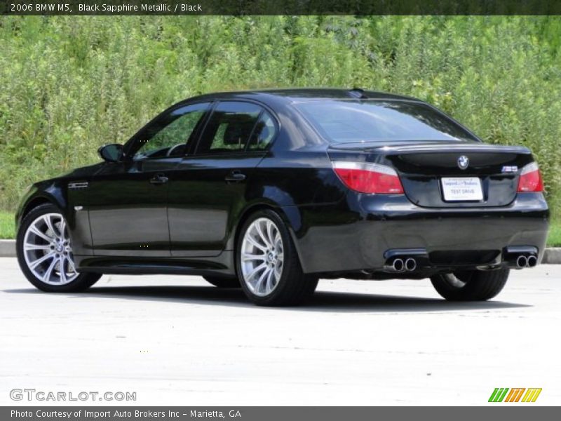 Black Sapphire Metallic / Black 2006 BMW M5