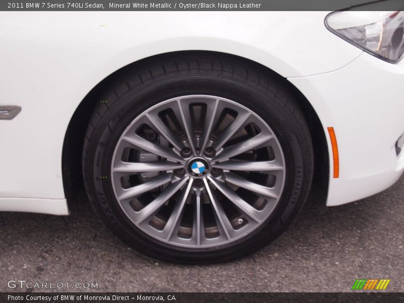 Mineral White Metallic / Oyster/Black Nappa Leather 2011 BMW 7 Series 740Li Sedan