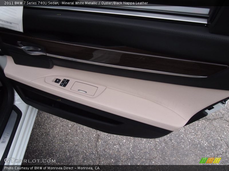 Mineral White Metallic / Oyster/Black Nappa Leather 2011 BMW 7 Series 740Li Sedan