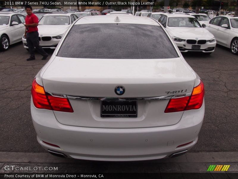 Mineral White Metallic / Oyster/Black Nappa Leather 2011 BMW 7 Series 740Li Sedan