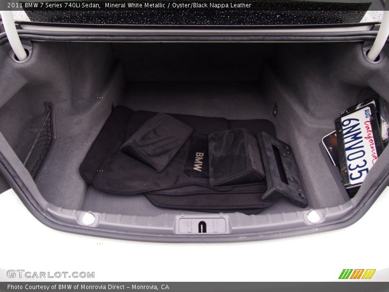 Mineral White Metallic / Oyster/Black Nappa Leather 2011 BMW 7 Series 740Li Sedan
