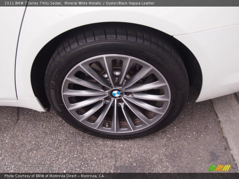 Mineral White Metallic / Oyster/Black Nappa Leather 2011 BMW 7 Series 740Li Sedan