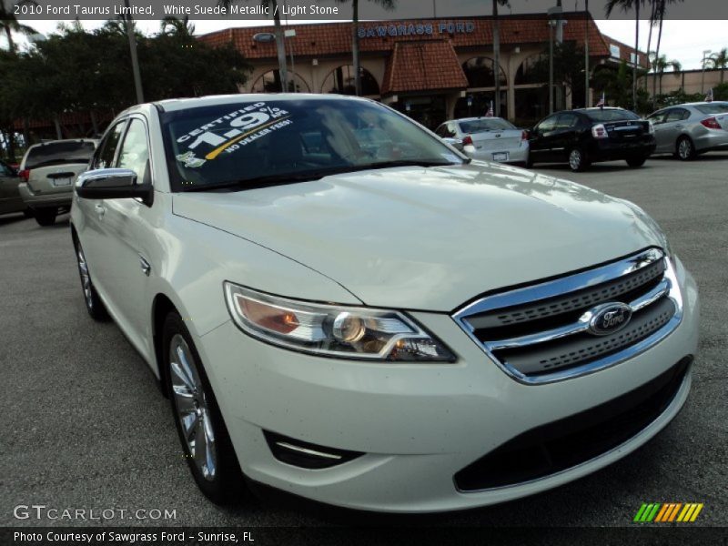 White Suede Metallic / Light Stone 2010 Ford Taurus Limited