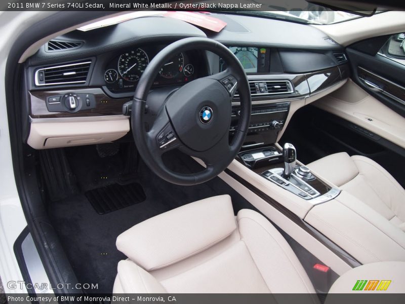Mineral White Metallic / Oyster/Black Nappa Leather 2011 BMW 7 Series 740Li Sedan