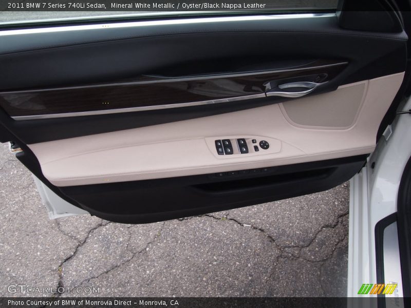 Mineral White Metallic / Oyster/Black Nappa Leather 2011 BMW 7 Series 740Li Sedan
