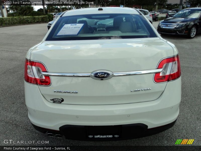 White Suede Metallic / Light Stone 2010 Ford Taurus Limited