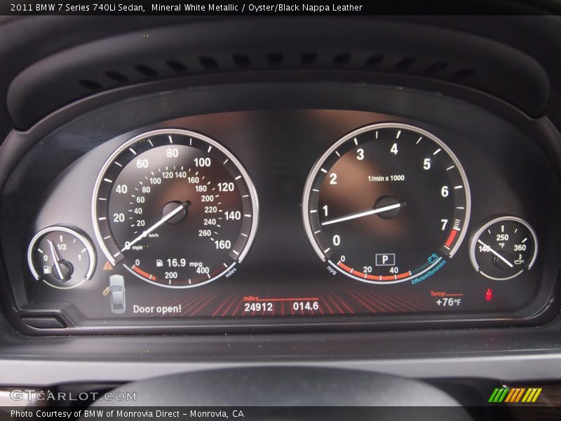 Mineral White Metallic / Oyster/Black Nappa Leather 2011 BMW 7 Series 740Li Sedan