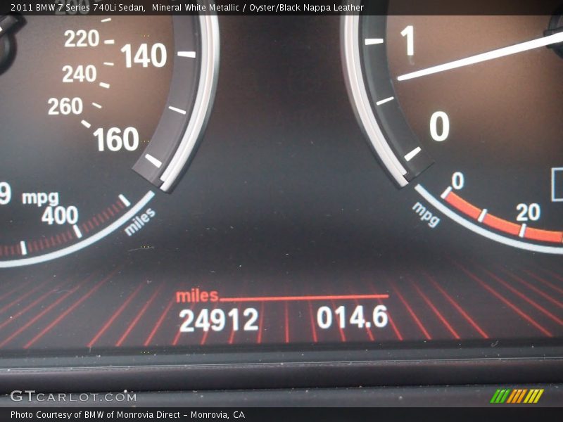 Mineral White Metallic / Oyster/Black Nappa Leather 2011 BMW 7 Series 740Li Sedan