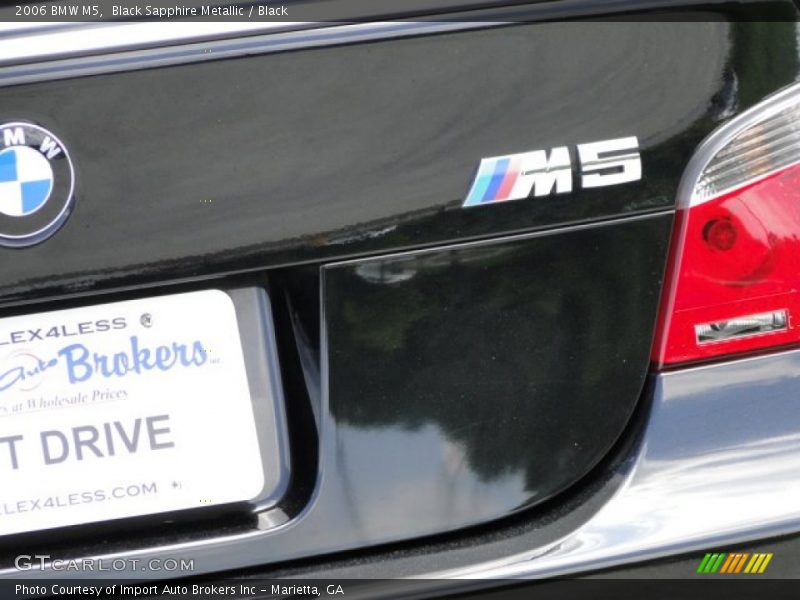Black Sapphire Metallic / Black 2006 BMW M5