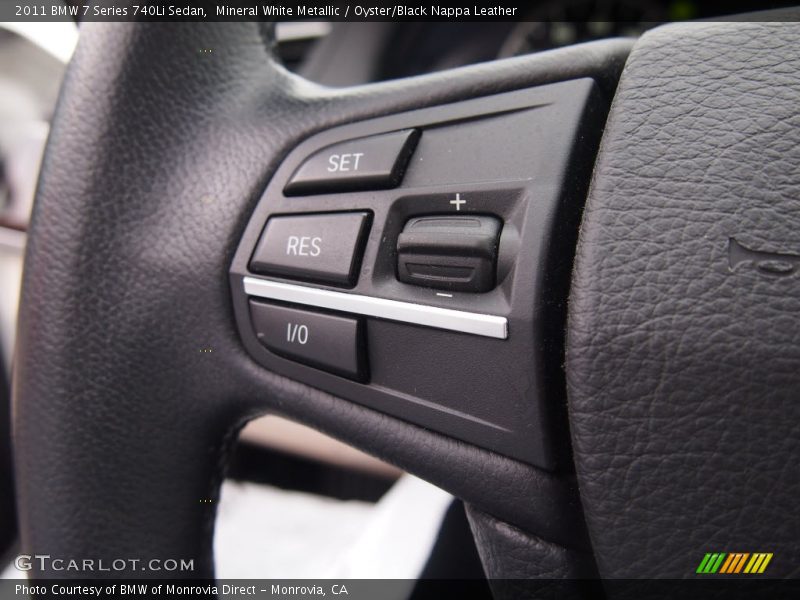 Mineral White Metallic / Oyster/Black Nappa Leather 2011 BMW 7 Series 740Li Sedan