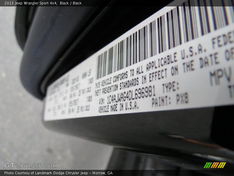 Black / Black 2013 Jeep Wrangler Sport 4x4