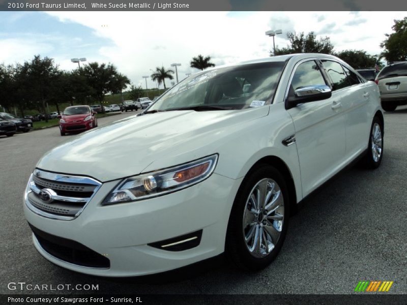 White Suede Metallic / Light Stone 2010 Ford Taurus Limited