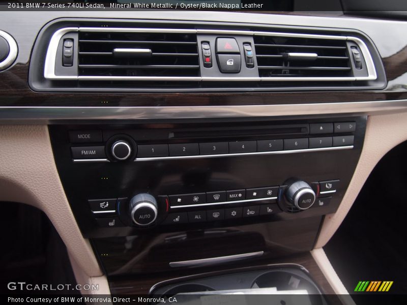 Mineral White Metallic / Oyster/Black Nappa Leather 2011 BMW 7 Series 740Li Sedan
