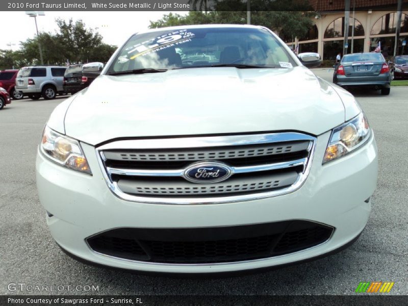 White Suede Metallic / Light Stone 2010 Ford Taurus Limited