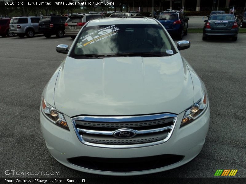 White Suede Metallic / Light Stone 2010 Ford Taurus Limited