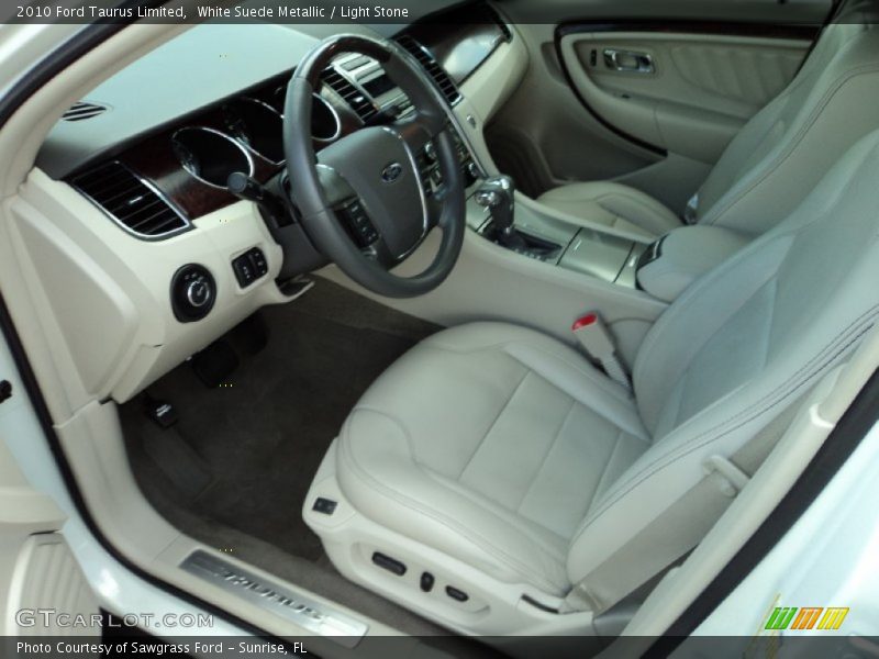White Suede Metallic / Light Stone 2010 Ford Taurus Limited