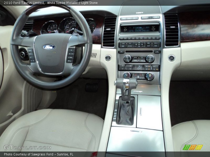 White Suede Metallic / Light Stone 2010 Ford Taurus Limited