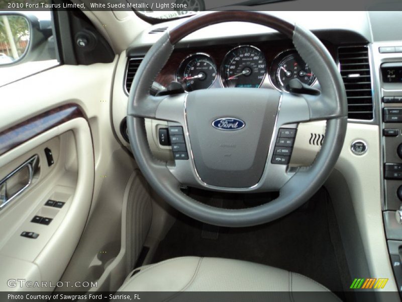 White Suede Metallic / Light Stone 2010 Ford Taurus Limited