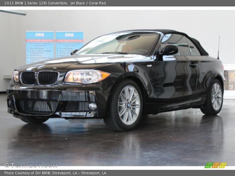 Jet Black / Coral Red 2013 BMW 1 Series 128i Convertible