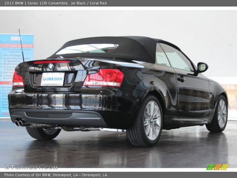 Jet Black / Coral Red 2013 BMW 1 Series 128i Convertible