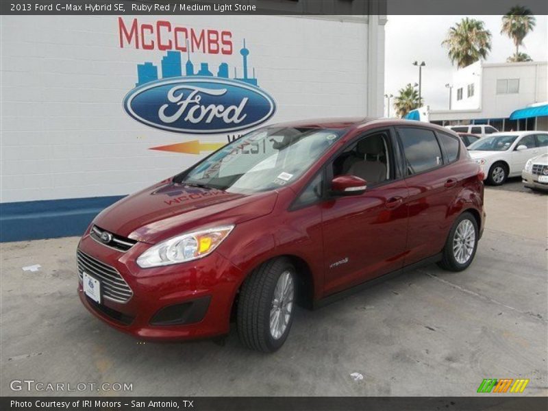 Ruby Red / Medium Light Stone 2013 Ford C-Max Hybrid SE