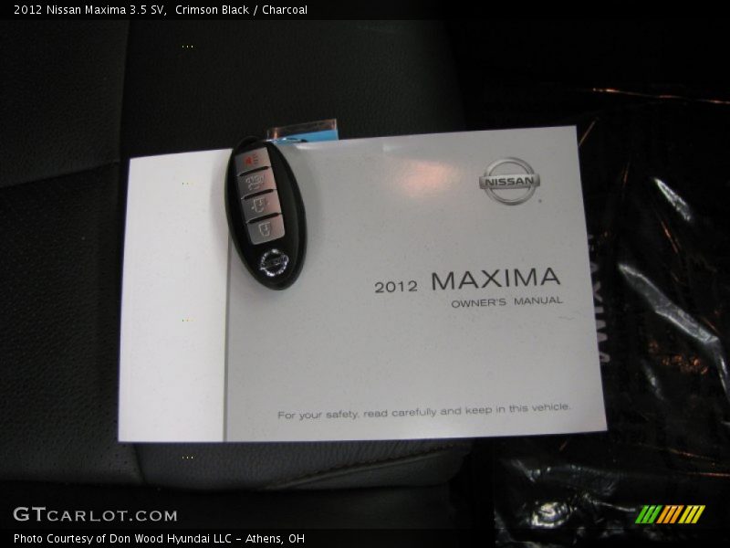 Crimson Black / Charcoal 2012 Nissan Maxima 3.5 SV