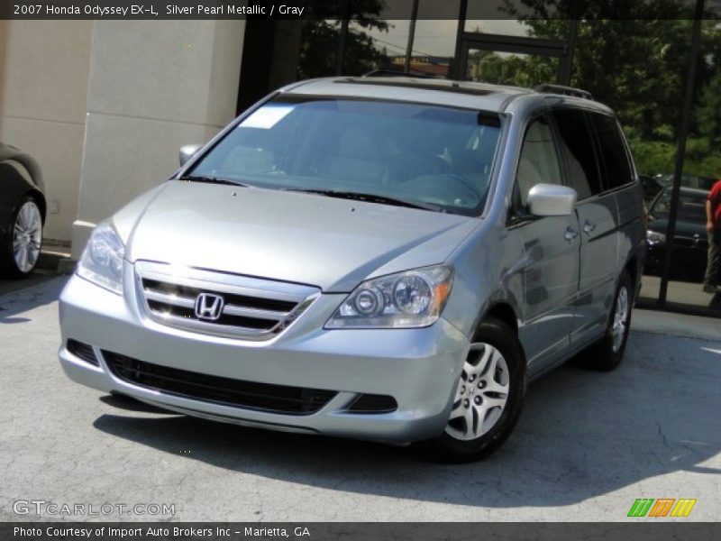Silver Pearl Metallic / Gray 2007 Honda Odyssey EX-L