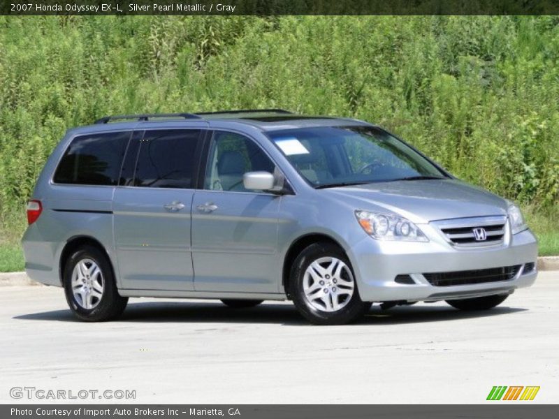 Silver Pearl Metallic / Gray 2007 Honda Odyssey EX-L