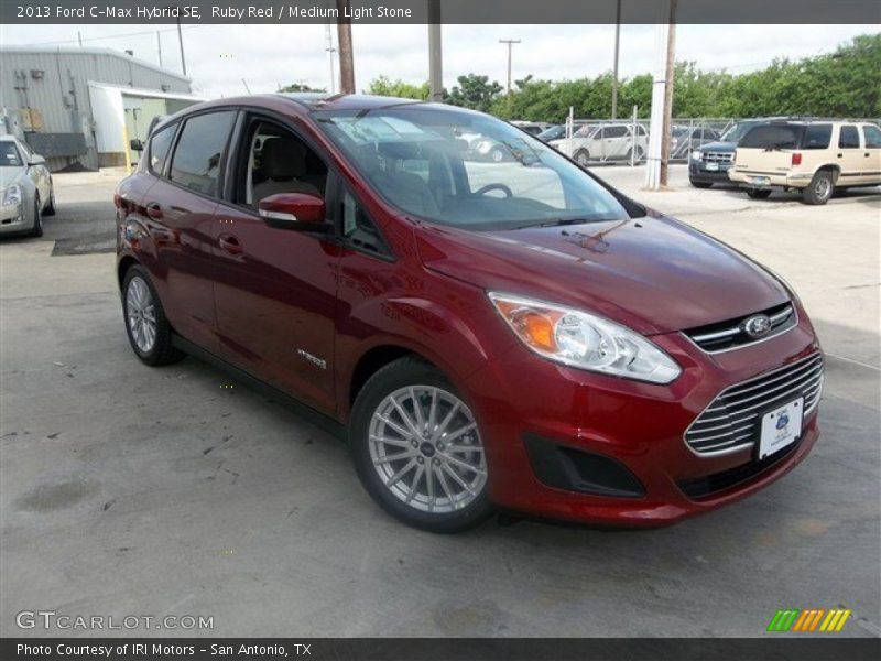 Ruby Red / Medium Light Stone 2013 Ford C-Max Hybrid SE