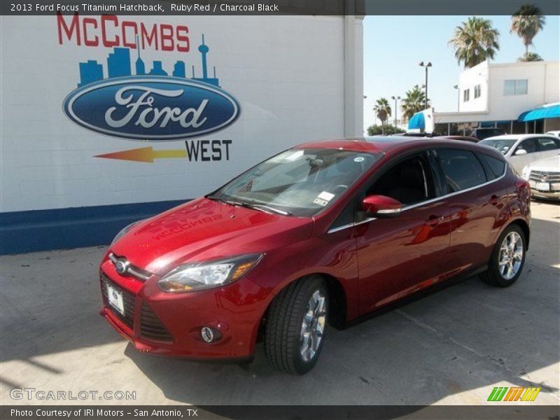 Ruby Red / Charcoal Black 2013 Ford Focus Titanium Hatchback