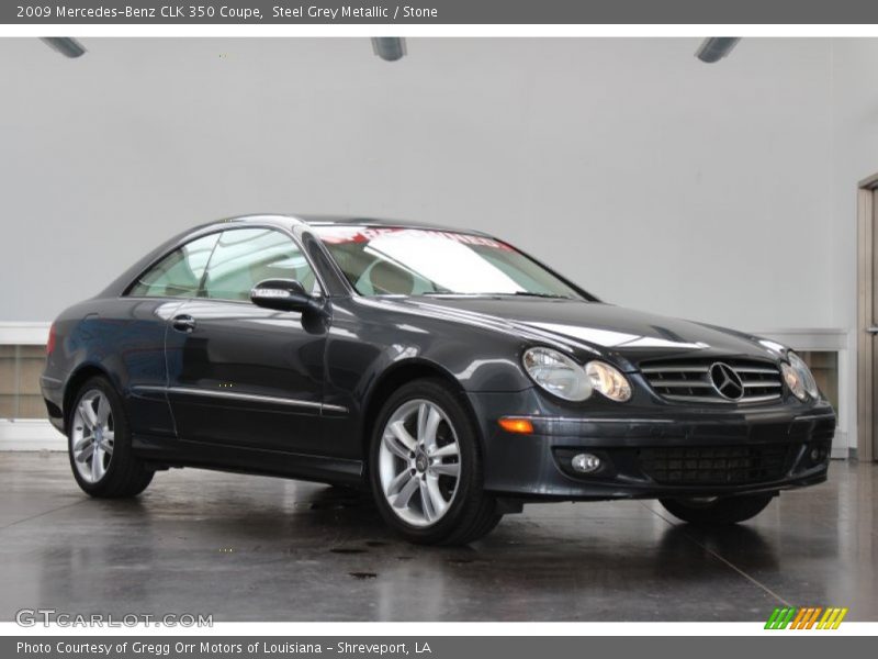 Steel Grey Metallic / Stone 2009 Mercedes-Benz CLK 350 Coupe